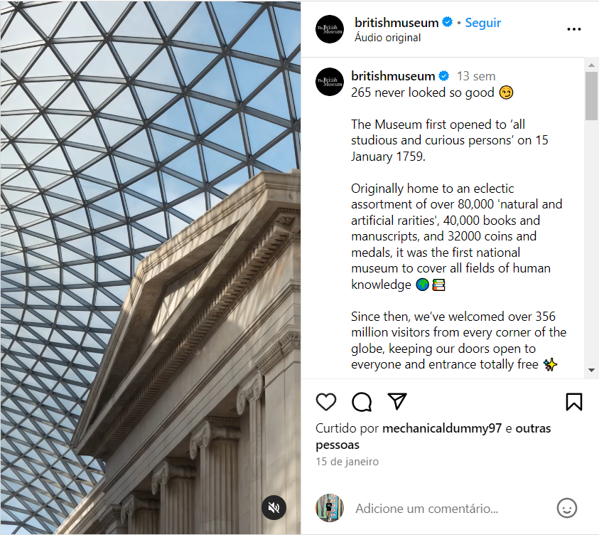 O Museu Britânico, em Londres, por dentro.