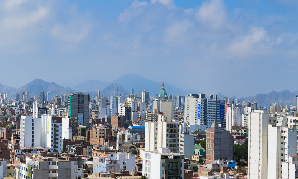 Vista aérea de Lima, no Peru