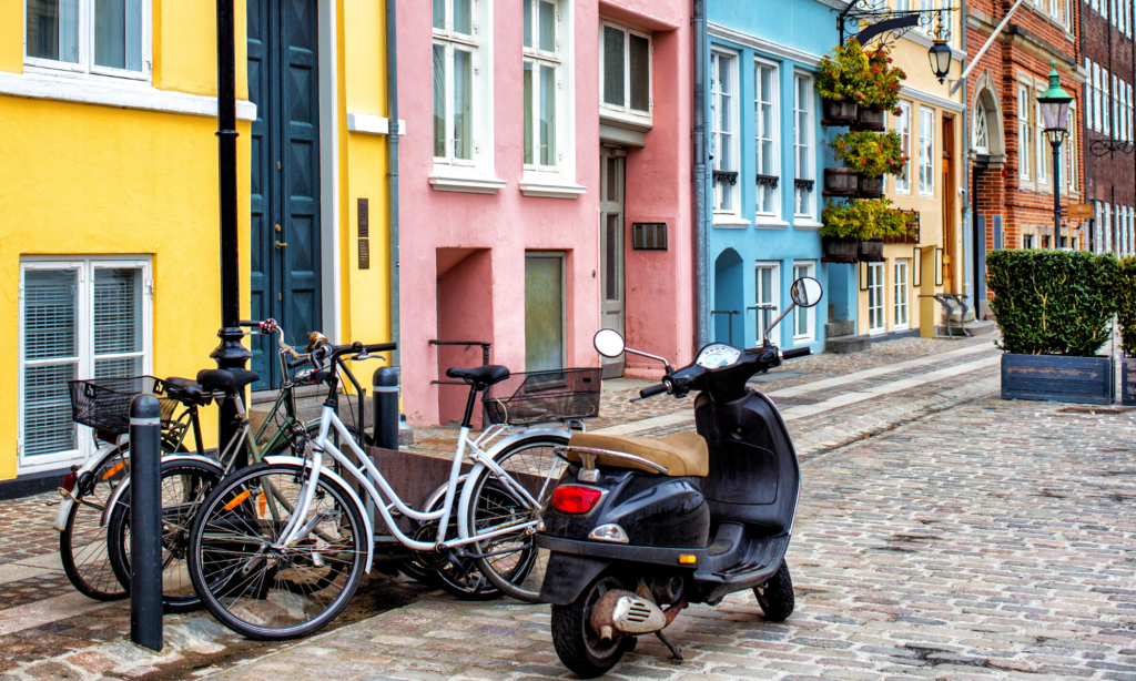 Copenhague, na Dinamarca, é um excelente destino para andar de bicicleta.