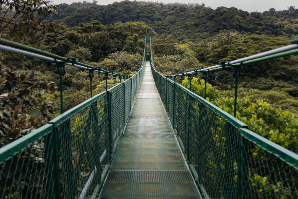 Ponte suspensa, em Monteverde.