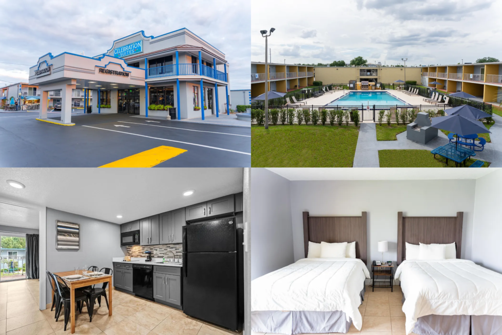 O Celebration Suites, em Kissimmee, cidade próxima a Orlando.