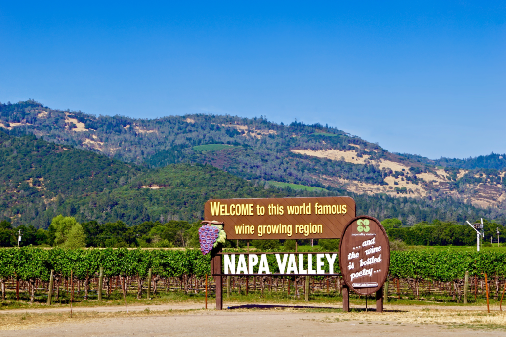 A região de Napa Valley, na Califórnia, é um destino interessante para quem aprecia bons vinhos.