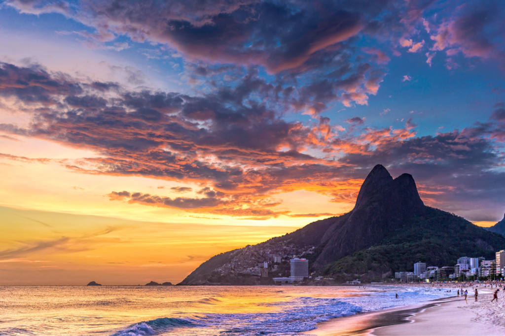 A vista de tirar o fôlego da praia de Ipanema.