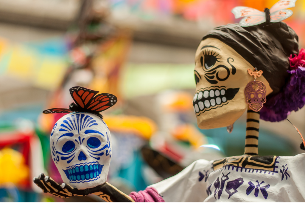 La Catrina, uma figura famosa na cultura mexicana.