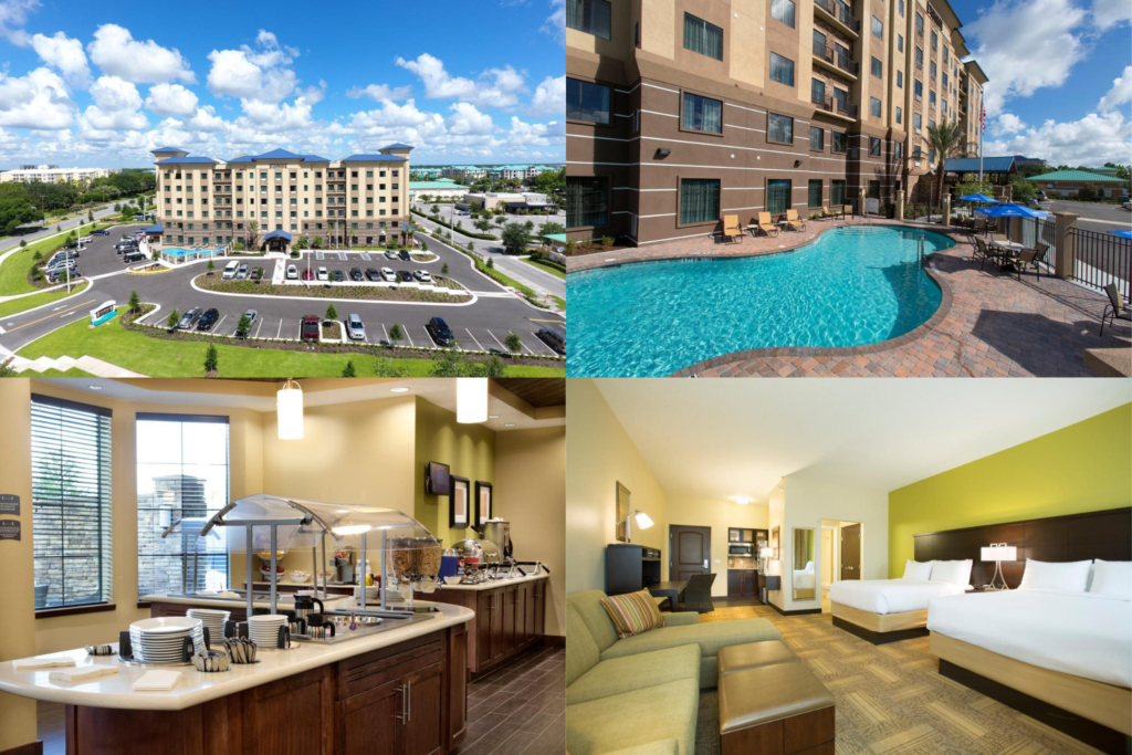 O Staybridge Suites Orlando at SeaWorld, an IHG Hotel oferece um transfer pago para outros parques.