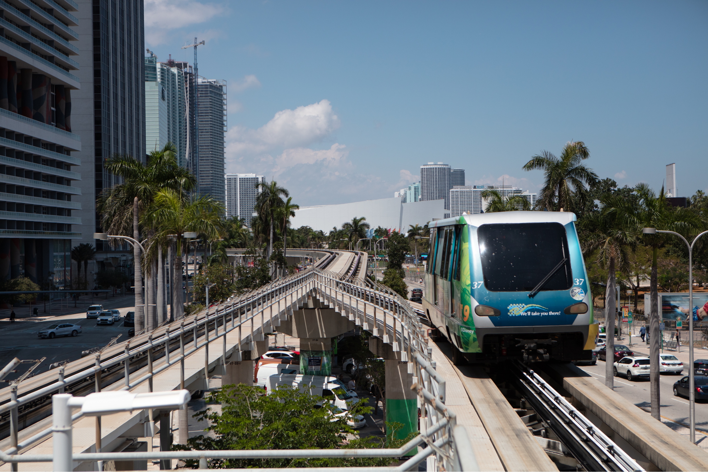 O Metromover é gratuito e permite que você veja Miami do alto.