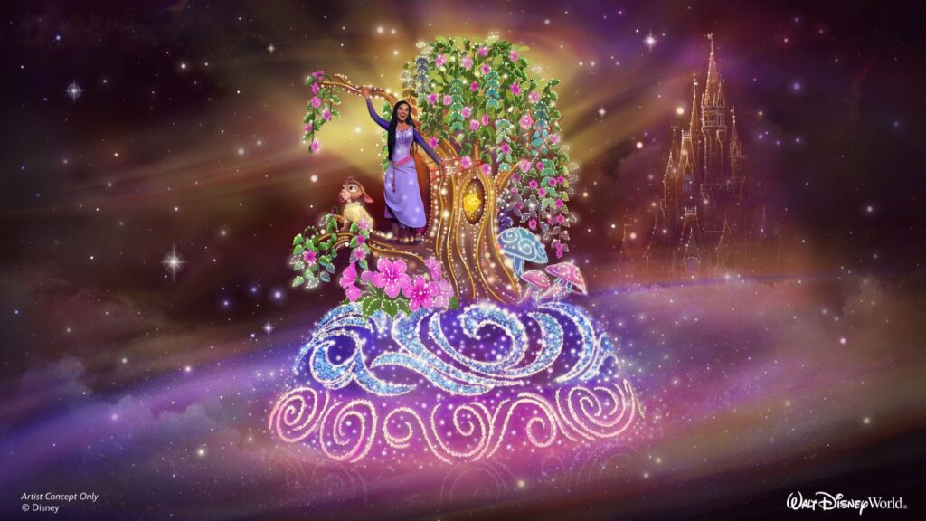 Asha, da animação "Wish", vai encantar os visitantes do Magic Kingdom.