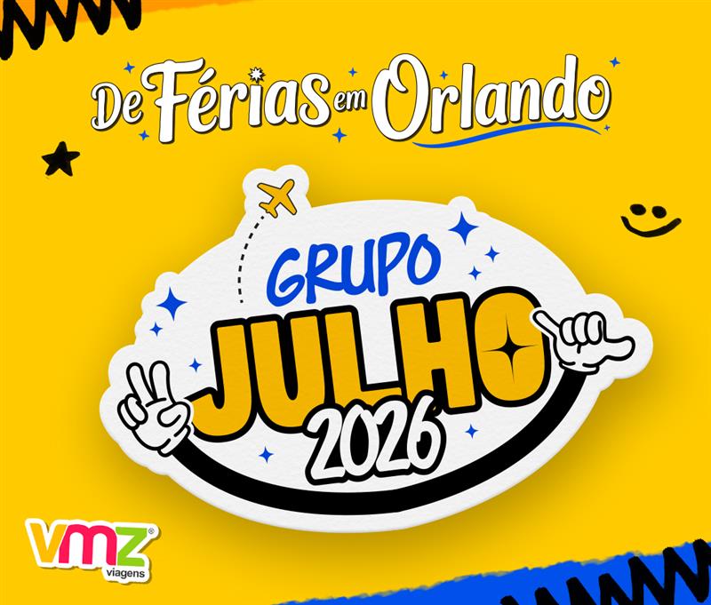Conheça a Disney no Grupo Orlando - Julho/26 da VMZ Viagens!