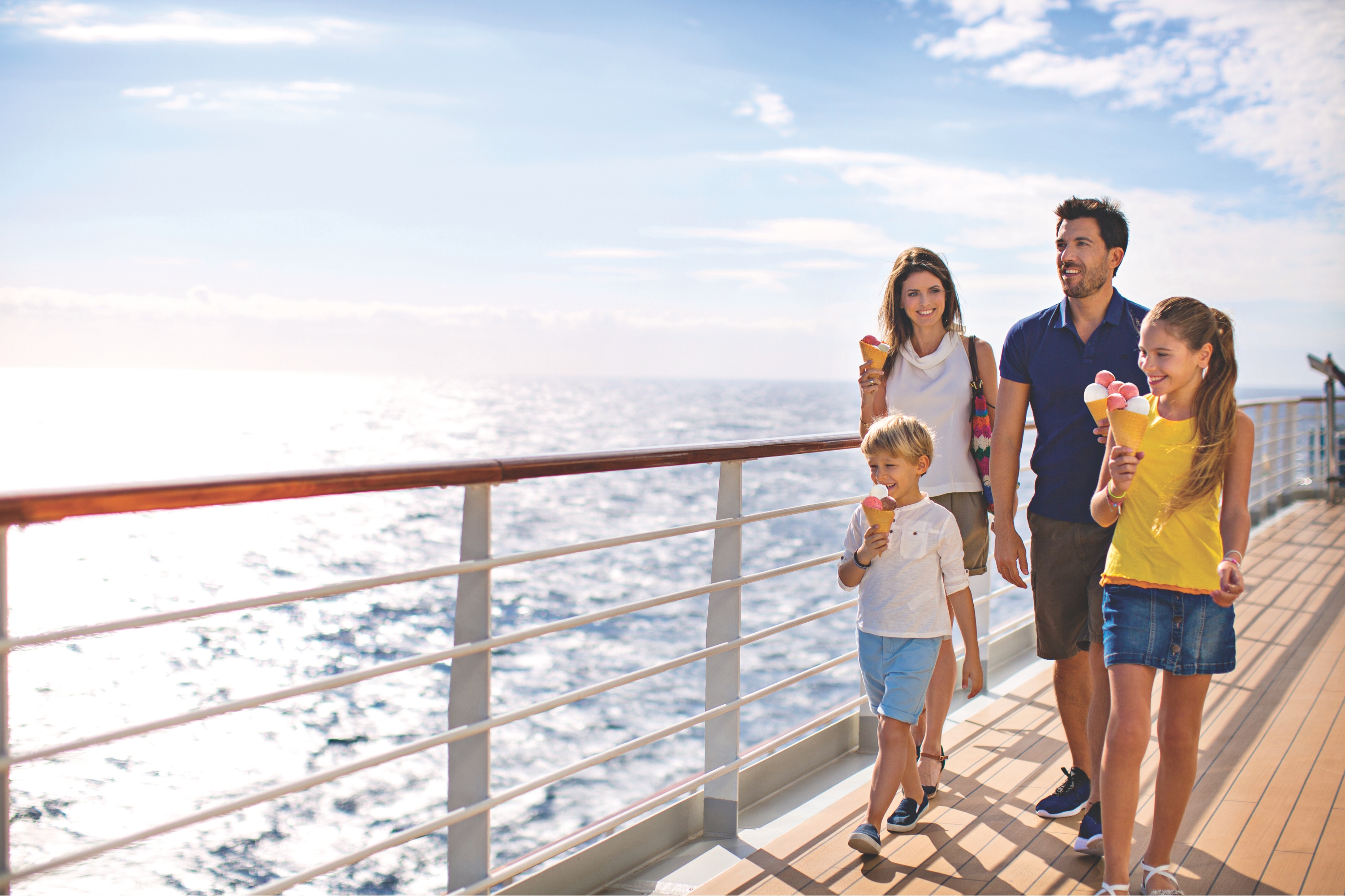 A maioria das companhias permite que crianças a partir dos 6 meses embarquem nos seus navios.