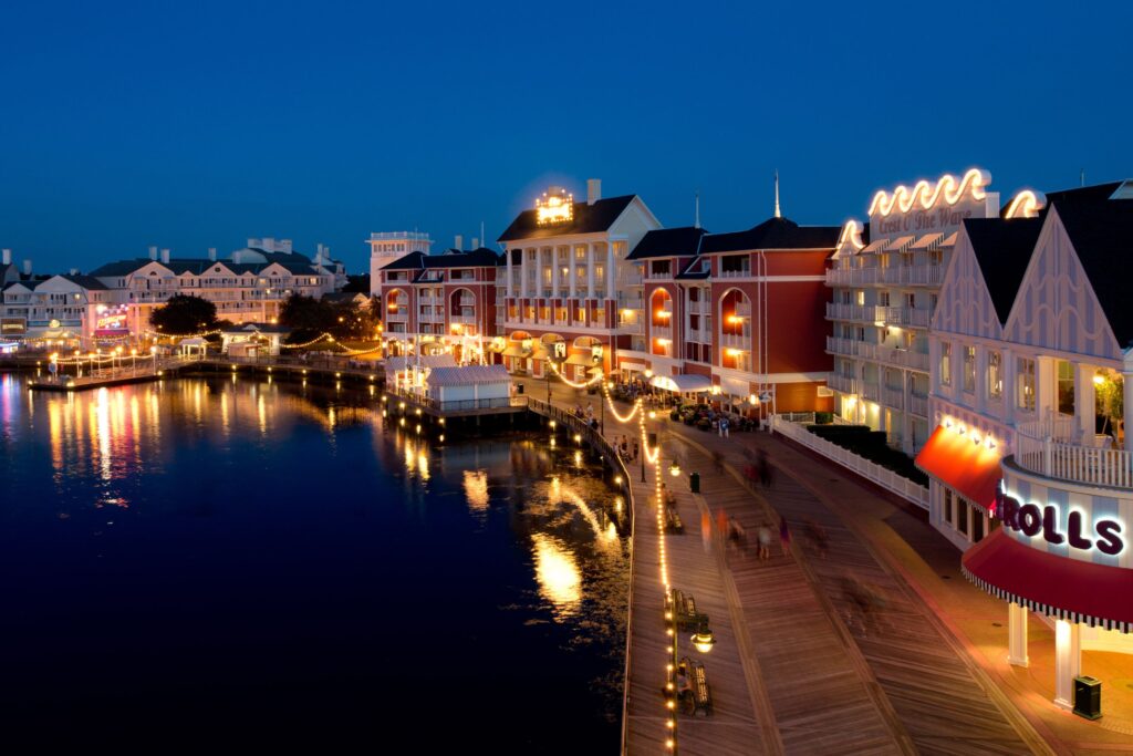 O Disney Boardwalk é um passeio fofo e romântico.