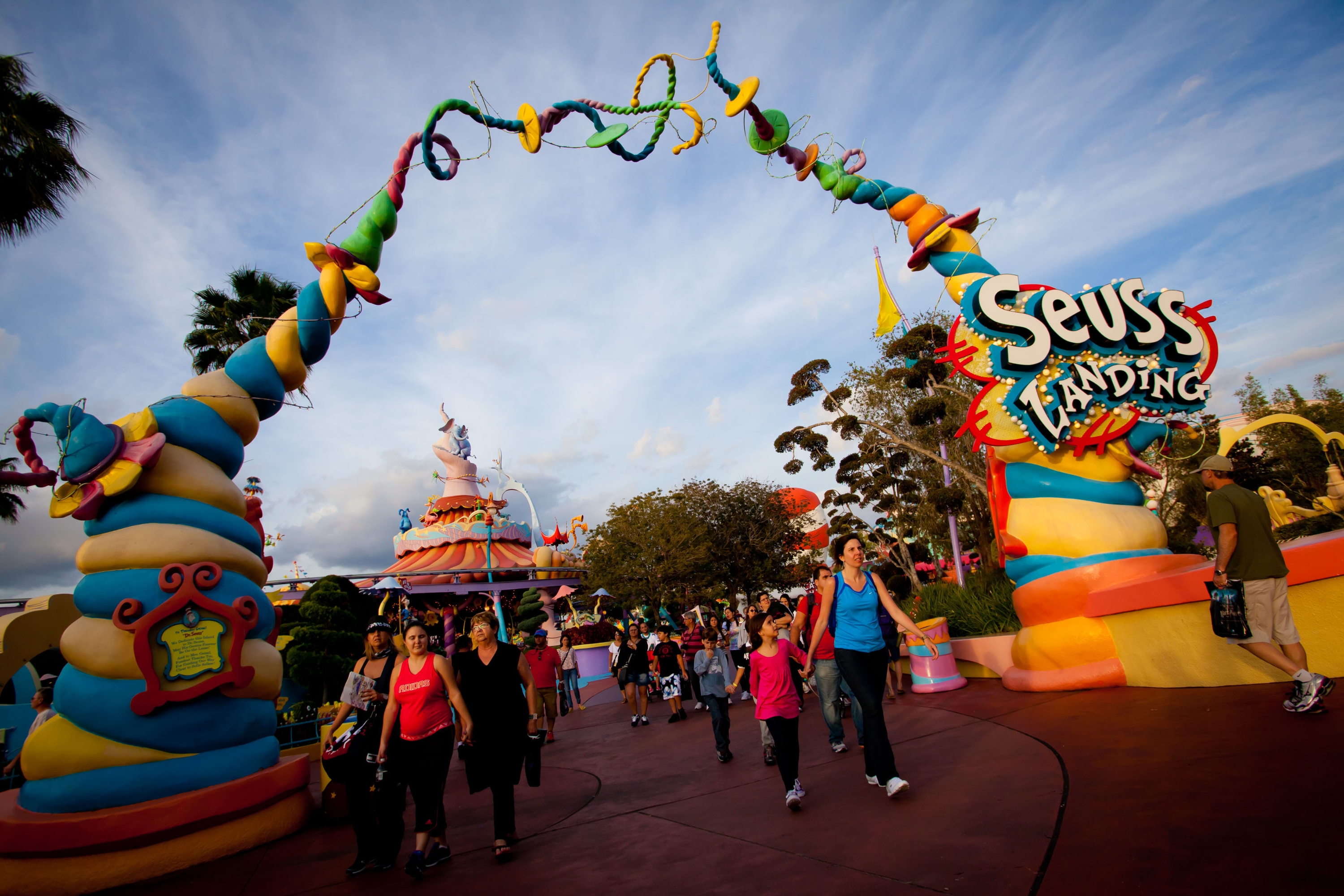 Seuss Landing, no Islands of Adventure, é voltado para as crianças pequenas.