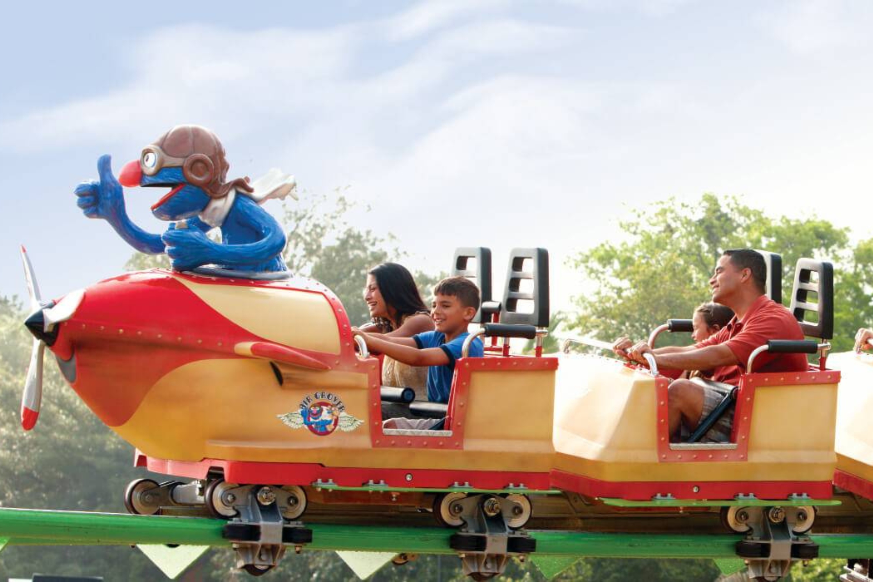 O Air Grover é uma atração infantil no Busch Gardens.