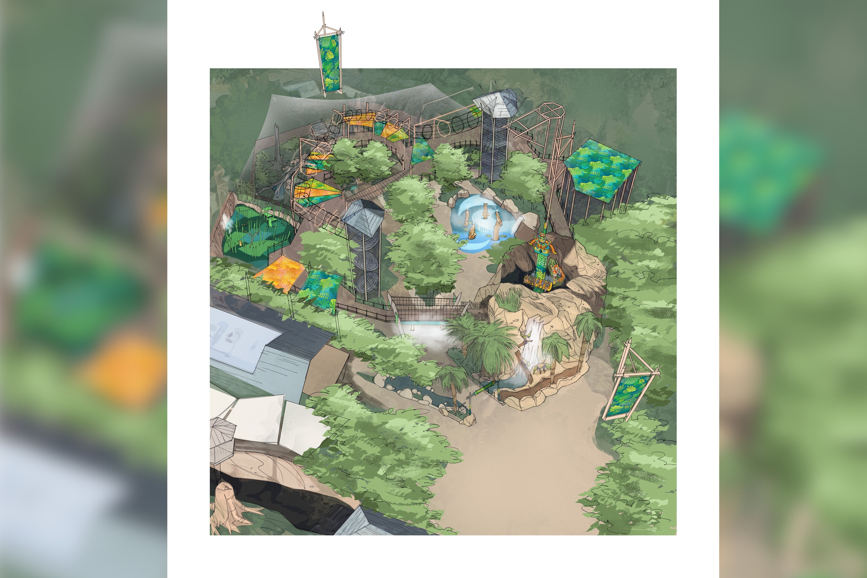 Climb Canopy é uma das novas atrações da Wild Oasis, nova área do Busch Gardens.