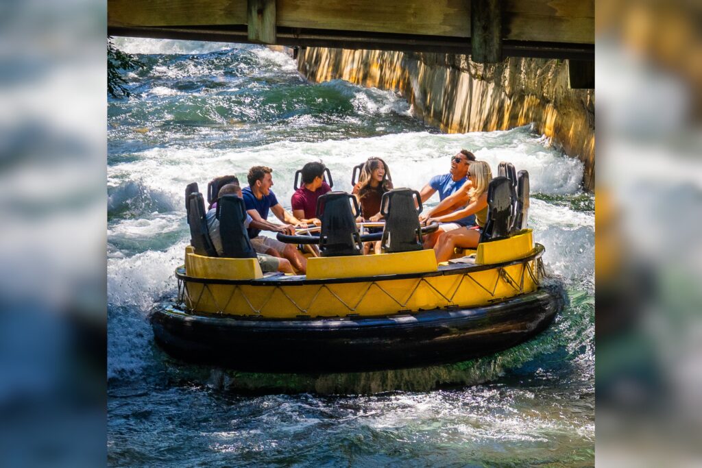 O Congo River Rapids é uma atração no Busch Gardens para quem gosta de se molhar.