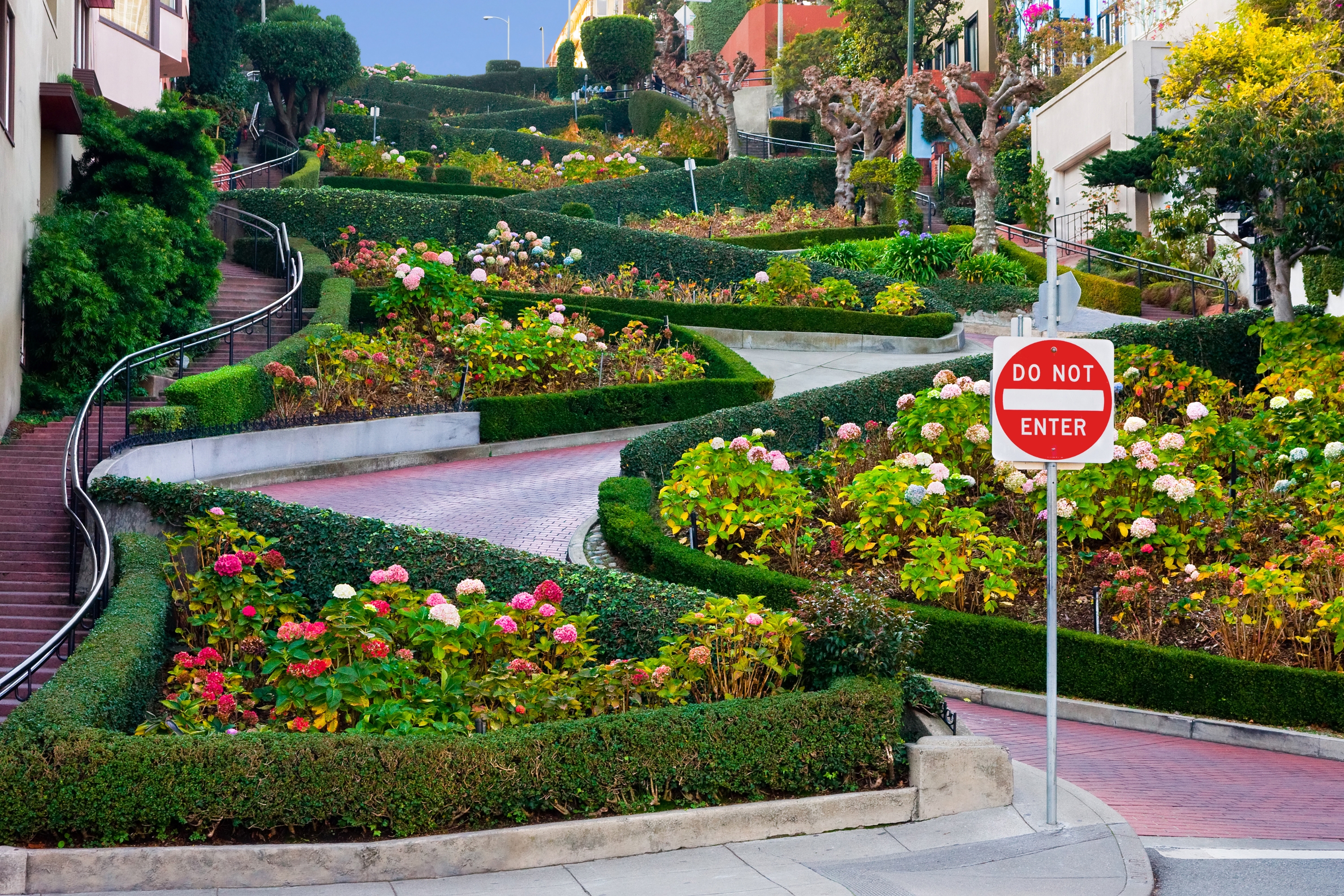 A famosa Lombard Street fica na cidade de San Francisco.