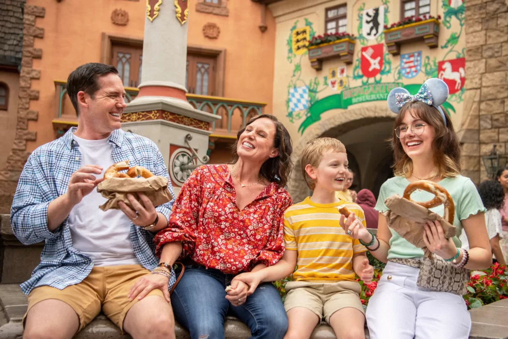 O Pavilhão da Alemanha, no EPCOT, faz você se sentir em uma verdadeira vila alemã.