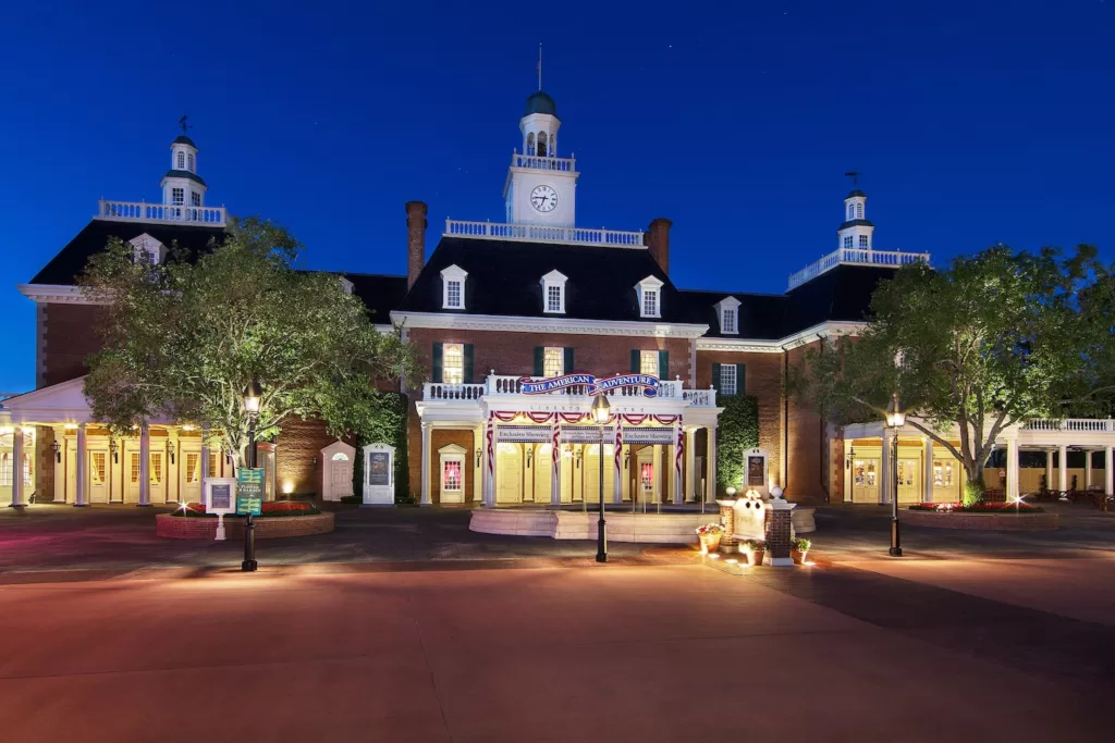 O Pavilhão dos Estados Unidos celebra a história americana.