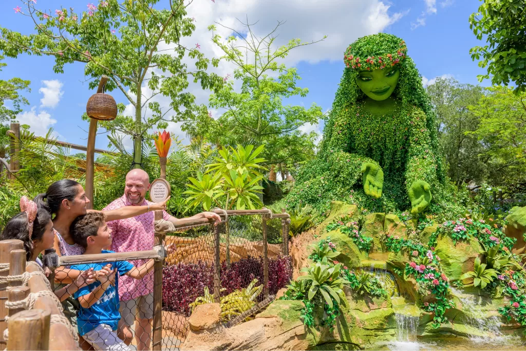 Na área World Nature, você pode conhecer a Moana e a atração Journey of Water.