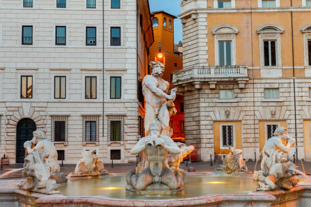 A Piazza Navona é um dos pontos turísticos mais conhecidos de Roma.