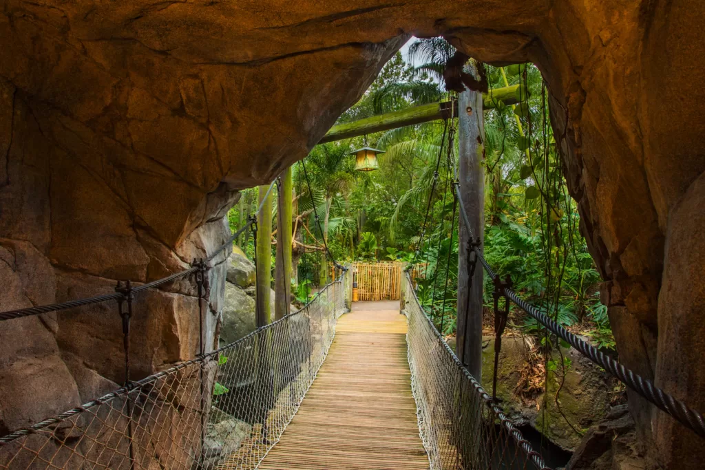 Oasis é a área que recebe os visitantes do Animal Kingdom, em Orlando.