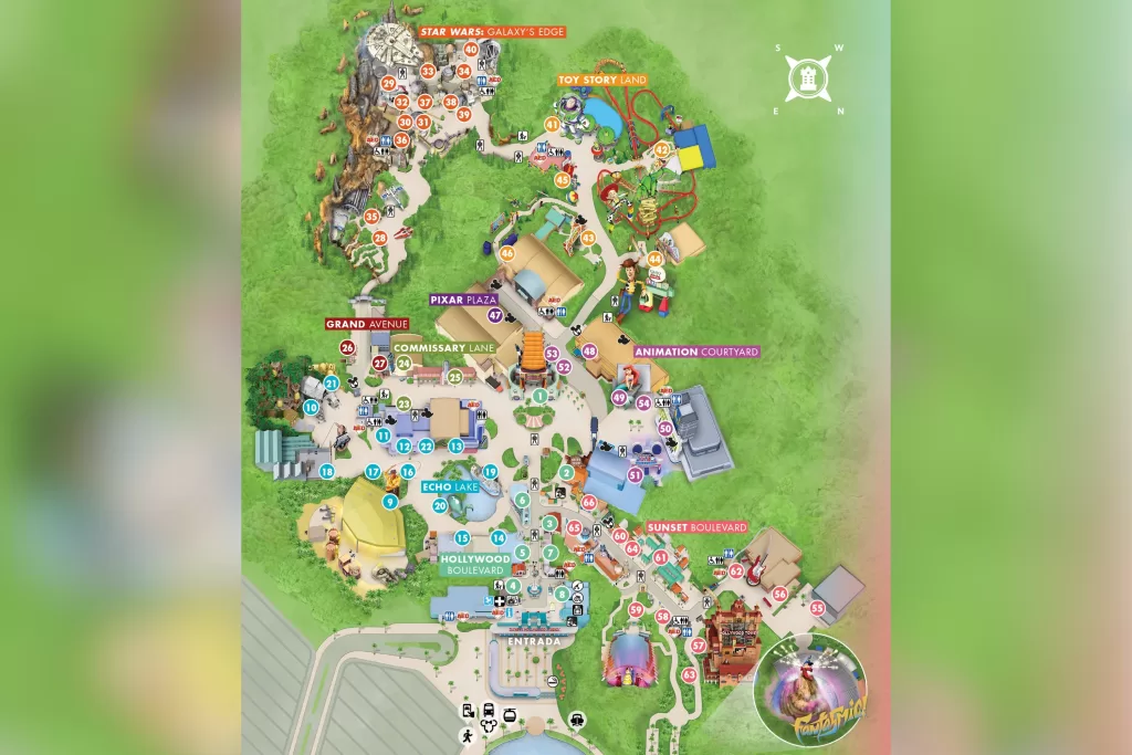 Conheça o mapa do Hollywood Studios