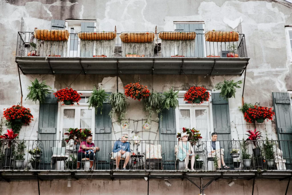 O French Quarter, ou Bairro Francês, é a região mais famosa para hospedagem em Nova Orleans.