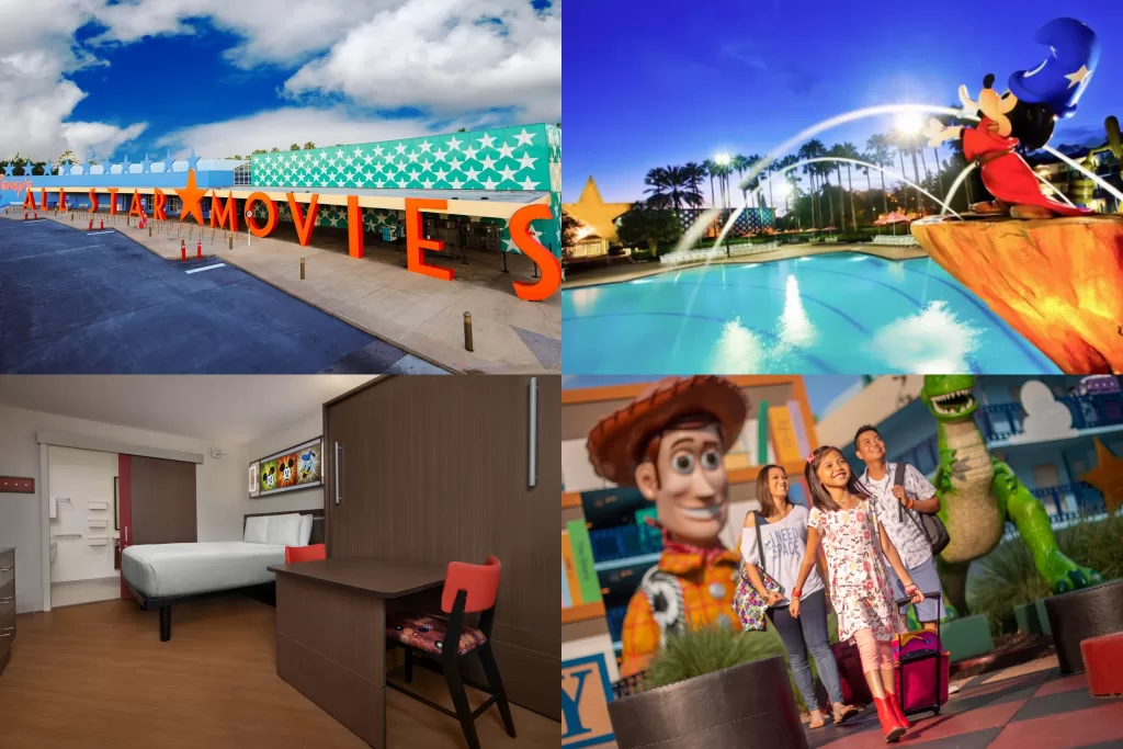 O All-Star Movies é um dos hotéis econômicos mais populares da Disney.