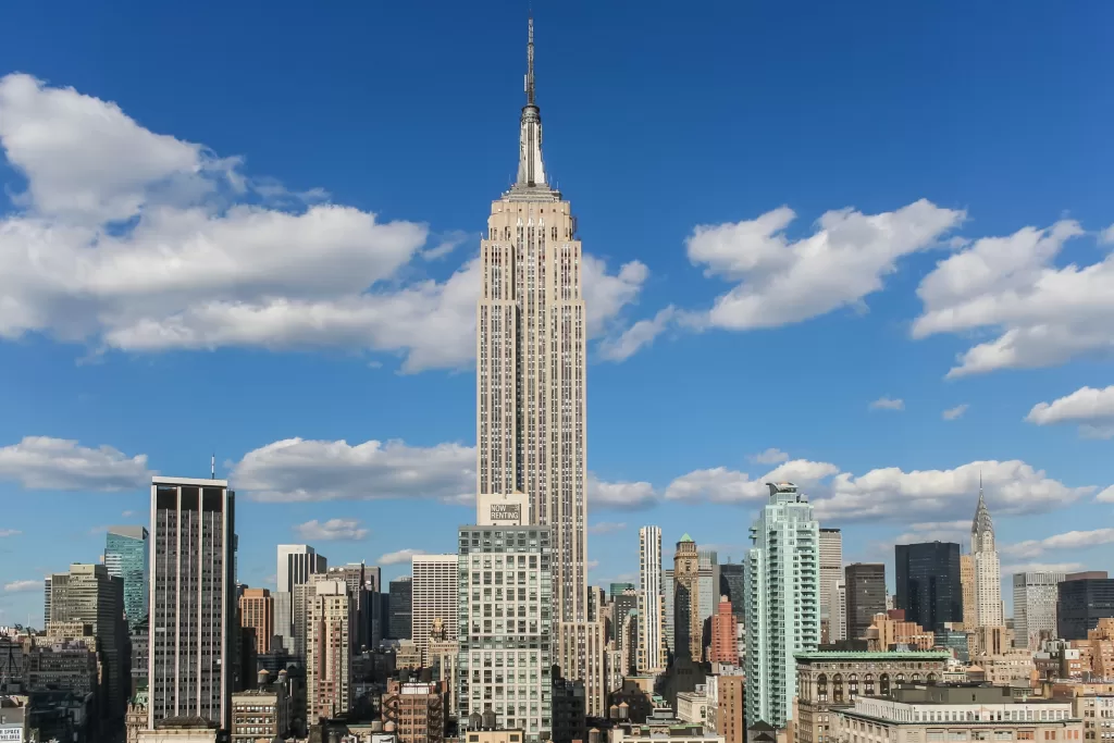 O Empire State é um prêdio icônico e oferece uma incrível vista da cidade.