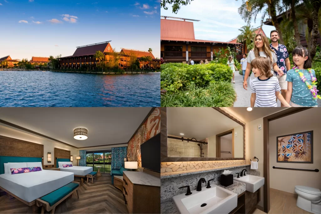 O Disney’s Polynesian Village Resort tem uma atmosfera tranquila, inspirada nas ilhas do Pacífico Sul.