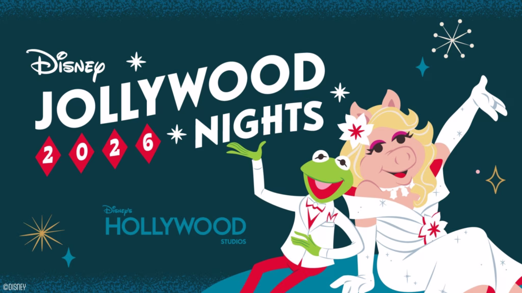 Decoração de fim de ano do Disney Jollywood Nights 2026 no Hollywood Studios