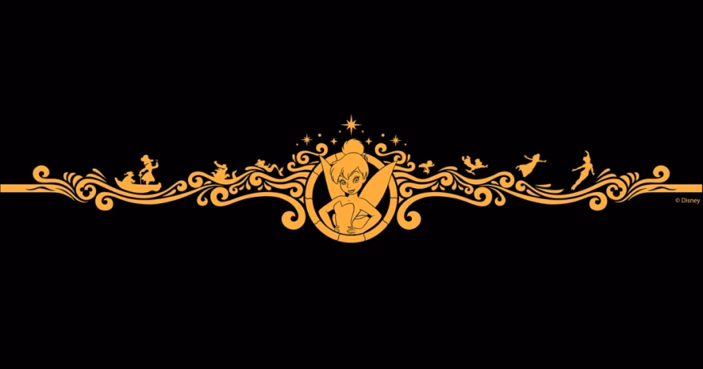 Proa do Disney Believe decorada com a pintura de Tinker Bell